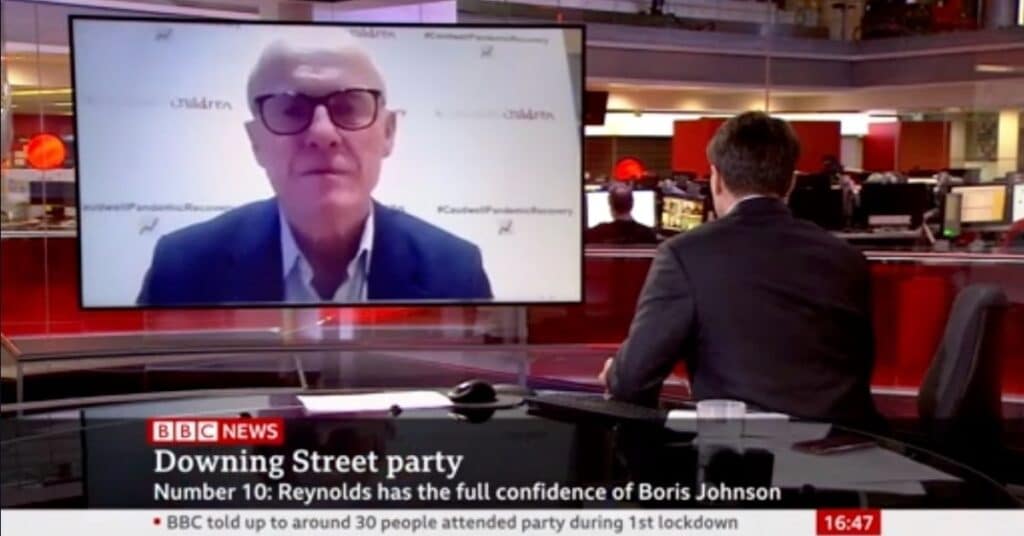 Ben Brown interviews John Caudwell on BBC News