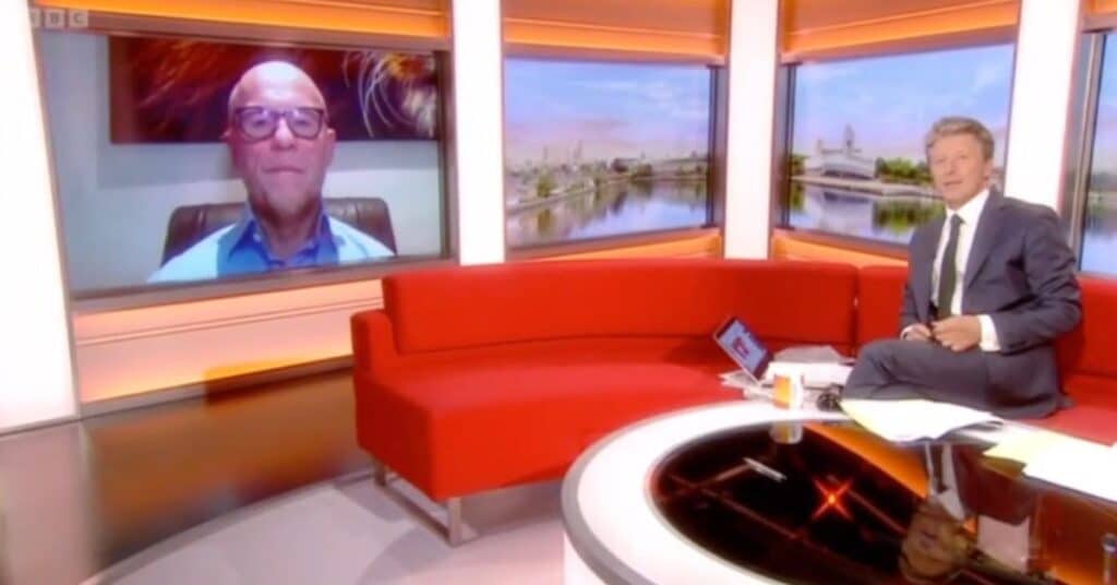 Charlie Stayt interviews John Caudwell on BBC Breakfast