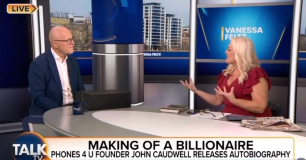 Vanessa Feltz interviews John Caudwell on Talk TV